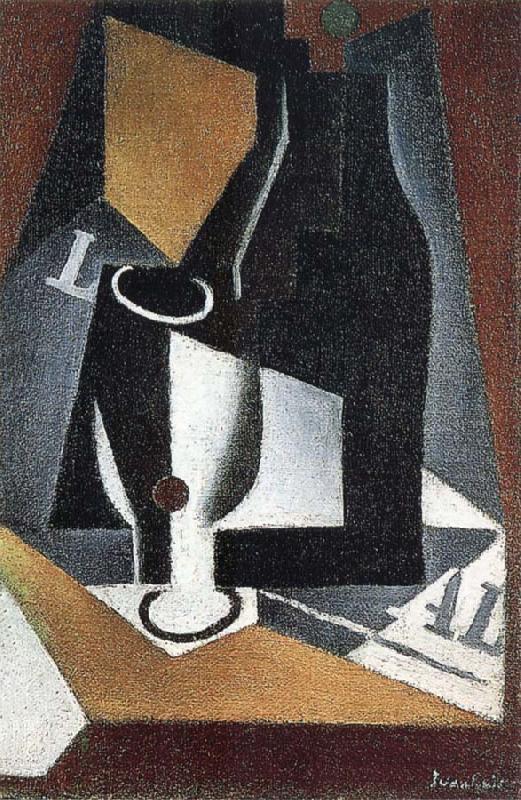 Juan Gris Bottle Cup and newspaper china oil painting image